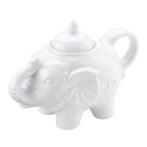 Elephant Sugar Pot White