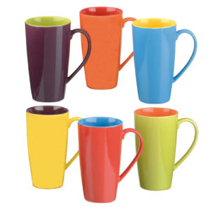 Set of 6 Harlequin Latte Mugs