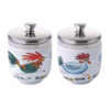 Set of 2 Chasing Chickens Coddlers by Clare Mackie