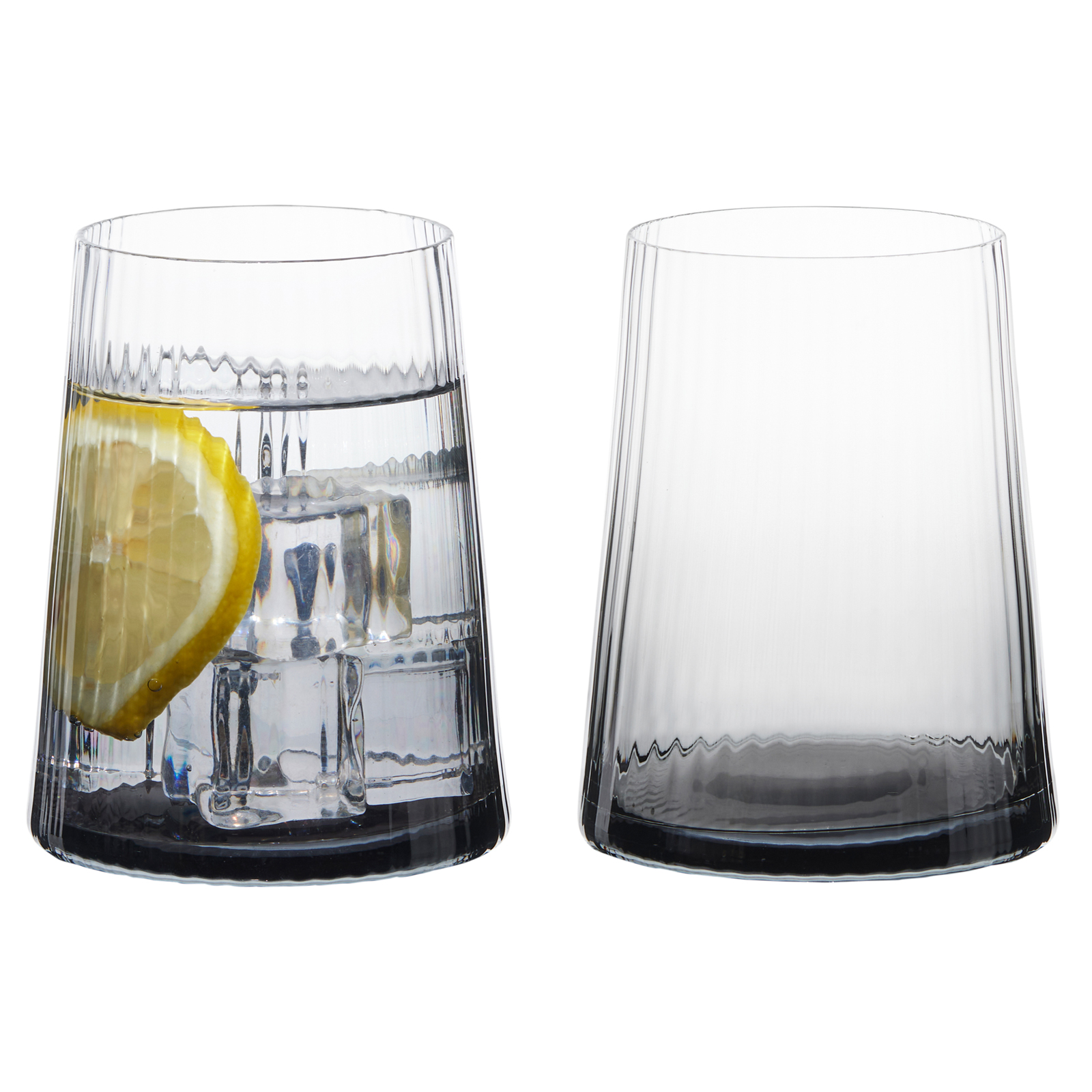 Set of 2 Empire Wine Glasses Amber